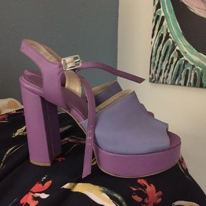 Urban Outfitters purple platform heels size 8